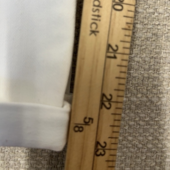 Liverpool Maternity Jeans 8 White Crop Over Belly Straight Rolled Leg Stretch - Picture 8 of 16